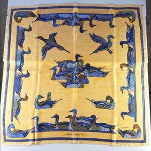 Hermes Paris authentic duck scarf c. 1981